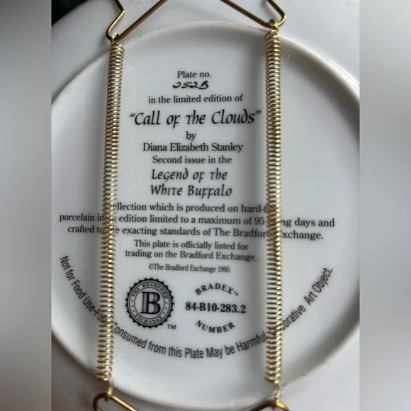 VINTAGE Call of the Buffalo 🦬 2nd Issue in the Legend of the White Buffalo Plate - Picture 10 of 13